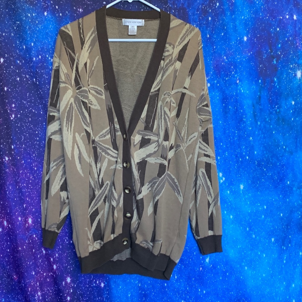 Jones New York- Brown Oversized Cardigan Medium